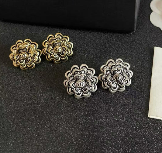 [Veyra Jewelry]Vintage Camellia Earrings