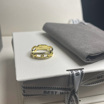 [Veyra Jewelry]Sliding Single Diamond Ring