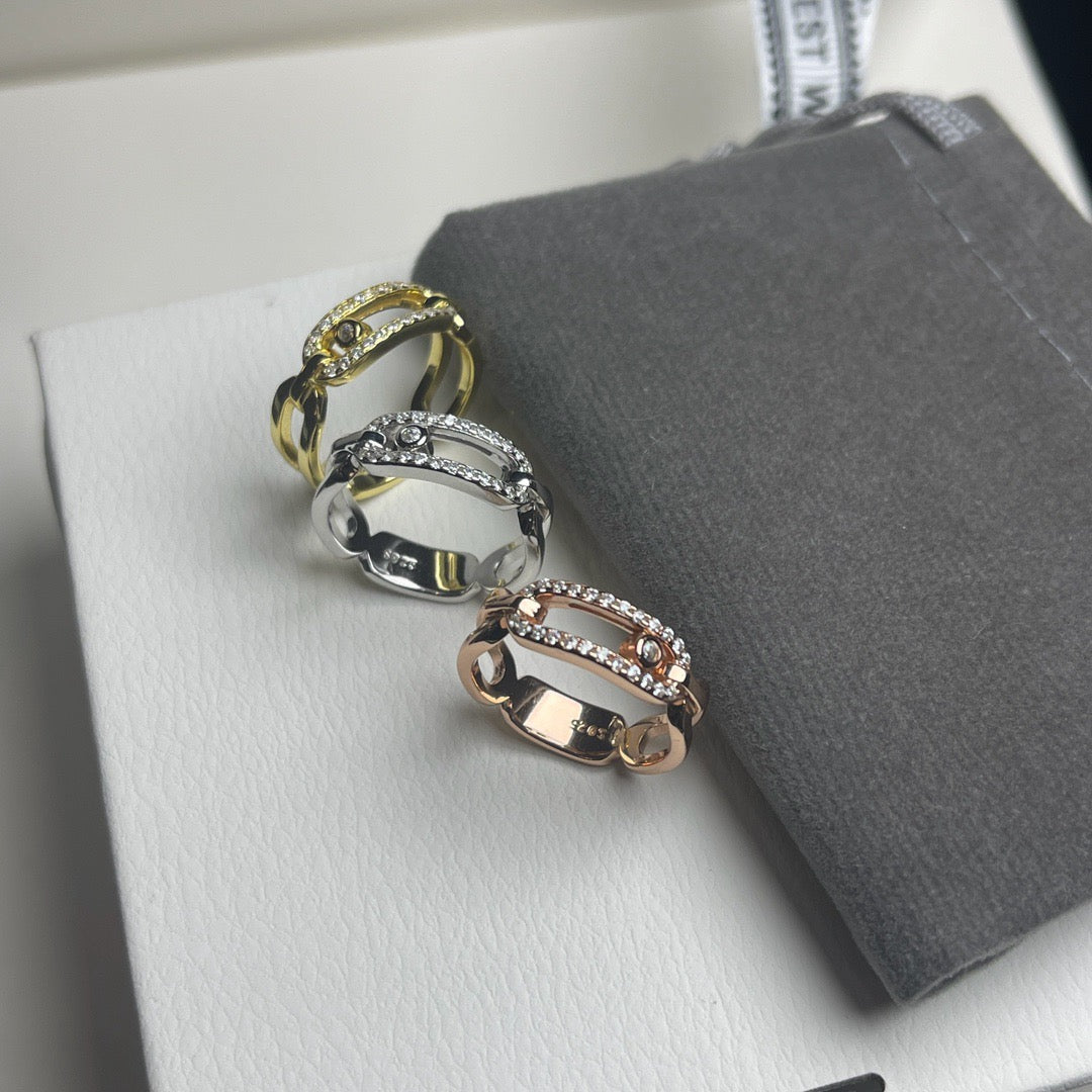 [Veyra Jewelry]Sliding Single Diamond Ring