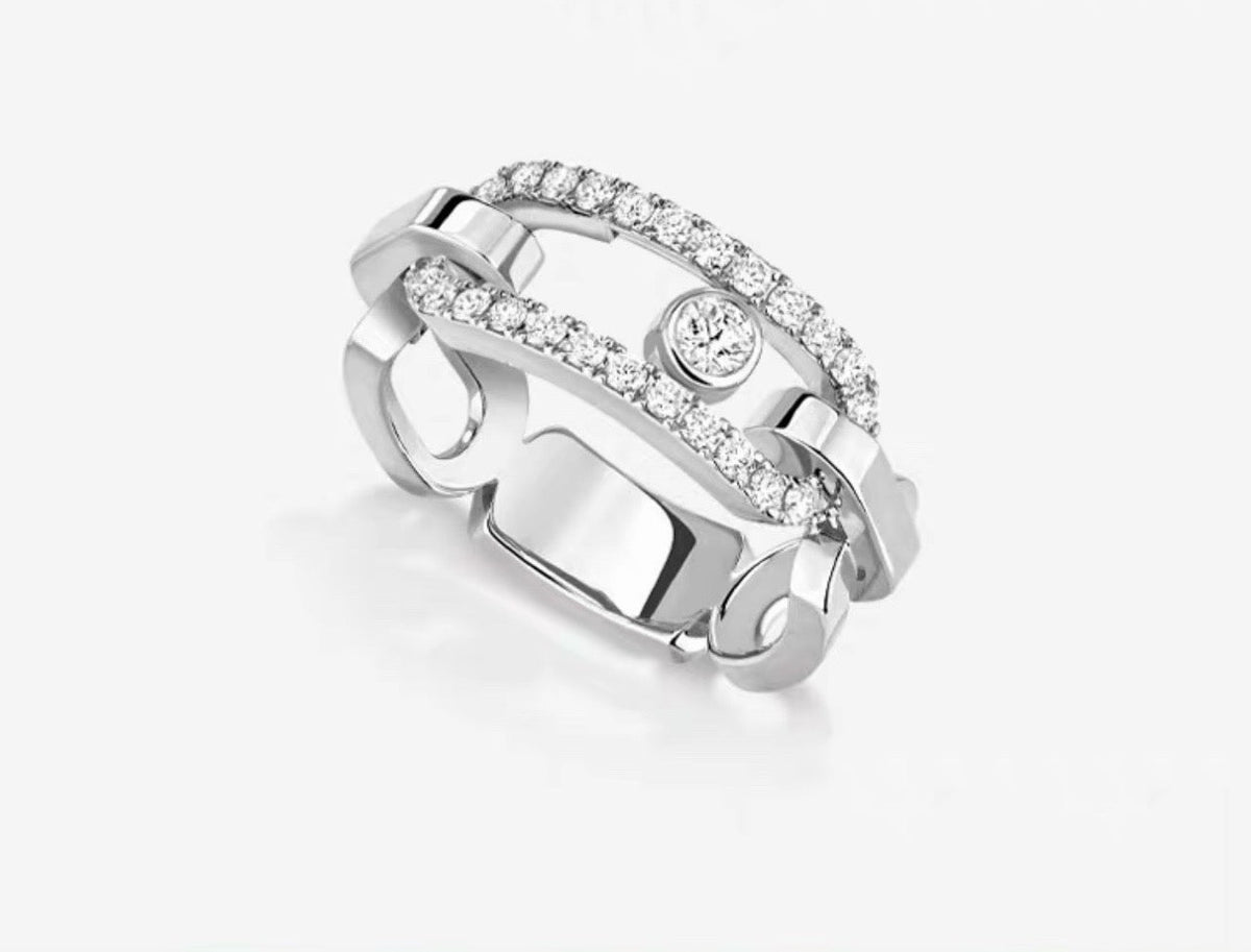 [Veyra Jewelry]Sliding Single Diamond Ring