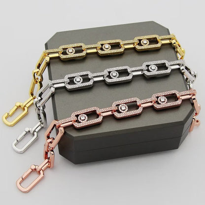 [Veyra Jewelry]Large Full Diamond Unisex Sliding Bracelet with Moissanite