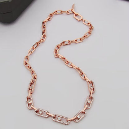 [Veyra Jewelry]Move Link Pave Diamond Necklace