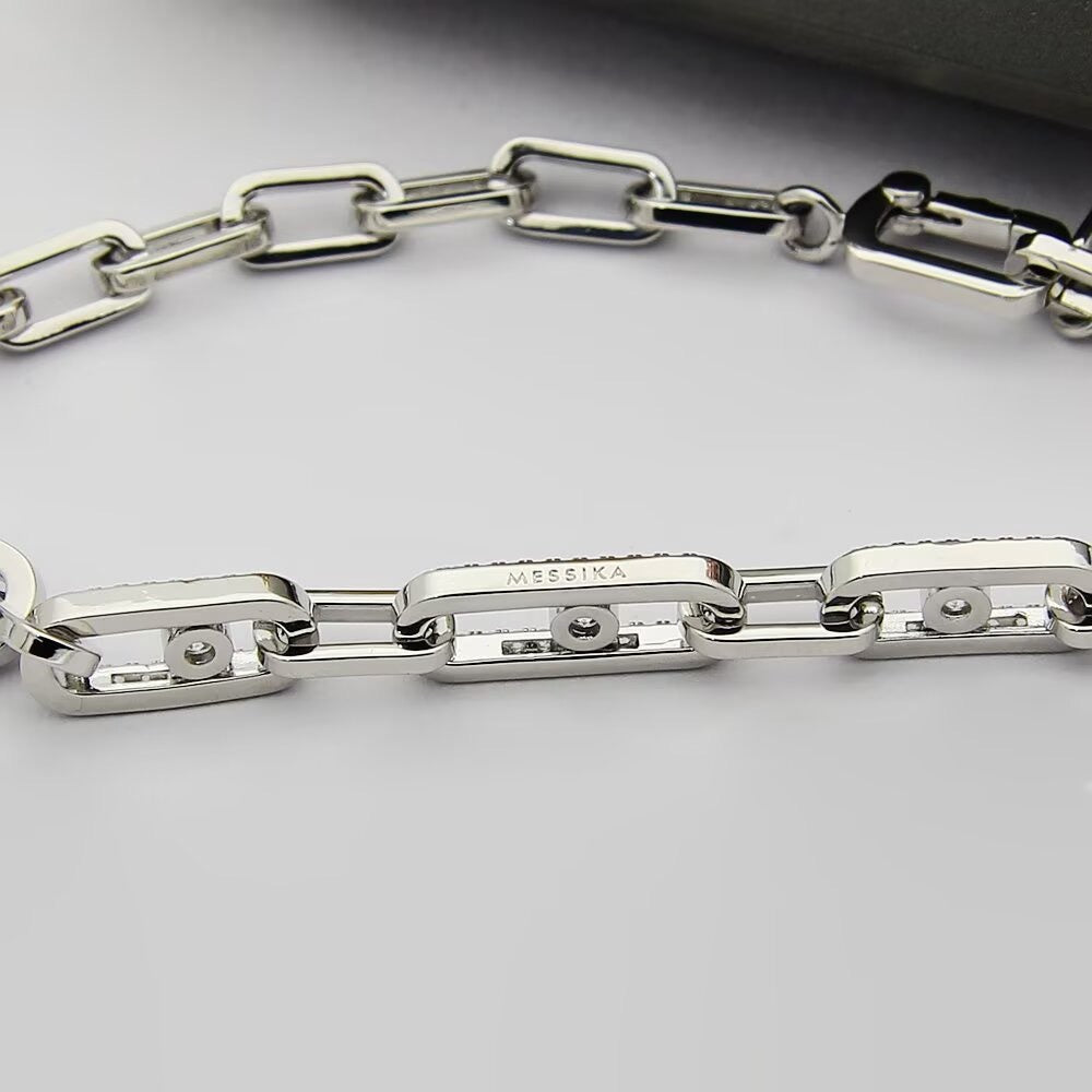 [Veyra Jewelry]Move Link Pave Diamond Necklace