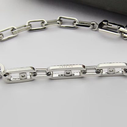 [Veyra Jewelry]Move Link Pave Diamond Necklace