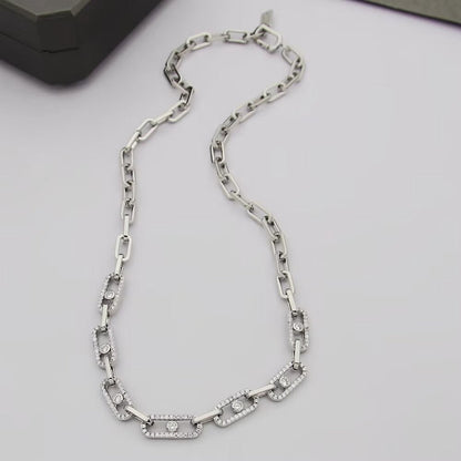 [Veyra Jewelry]Move Link Pave Diamond Necklace
