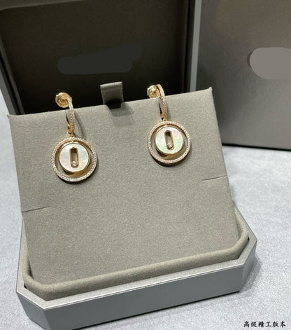 [Veyra Jewelry]Lucky Move Mother‑of‑Pearl Earrings