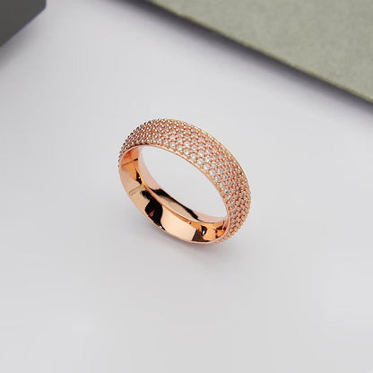 [Veyra Jewelry]Fiery Full Pavé Diamond Wide Band Ring,