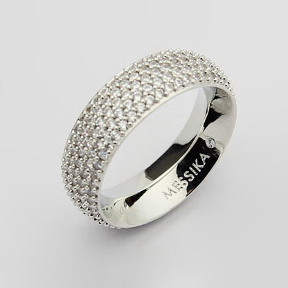 [Veyra Jewelry]Fiery Full Pavé Diamond Wide Band Ring,