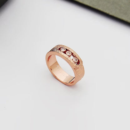 [Veyra Jewelry]Move Wide 3 Moving Diamond Men's Ring