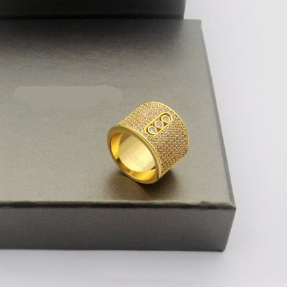 [Veyra Jewelry] Move Wide Full Pavé Diamond Ring