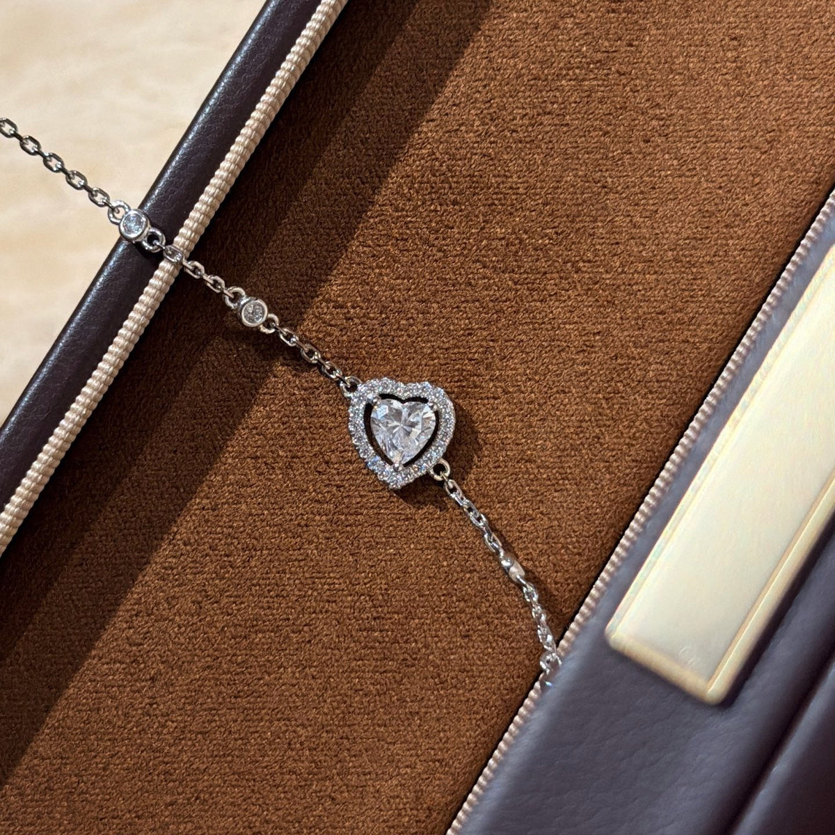 [Veyra Jewelry]Heart Sliding Diamond Bracelet