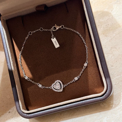 [Veyra Jewelry]Heart Sliding Diamond Bracelet