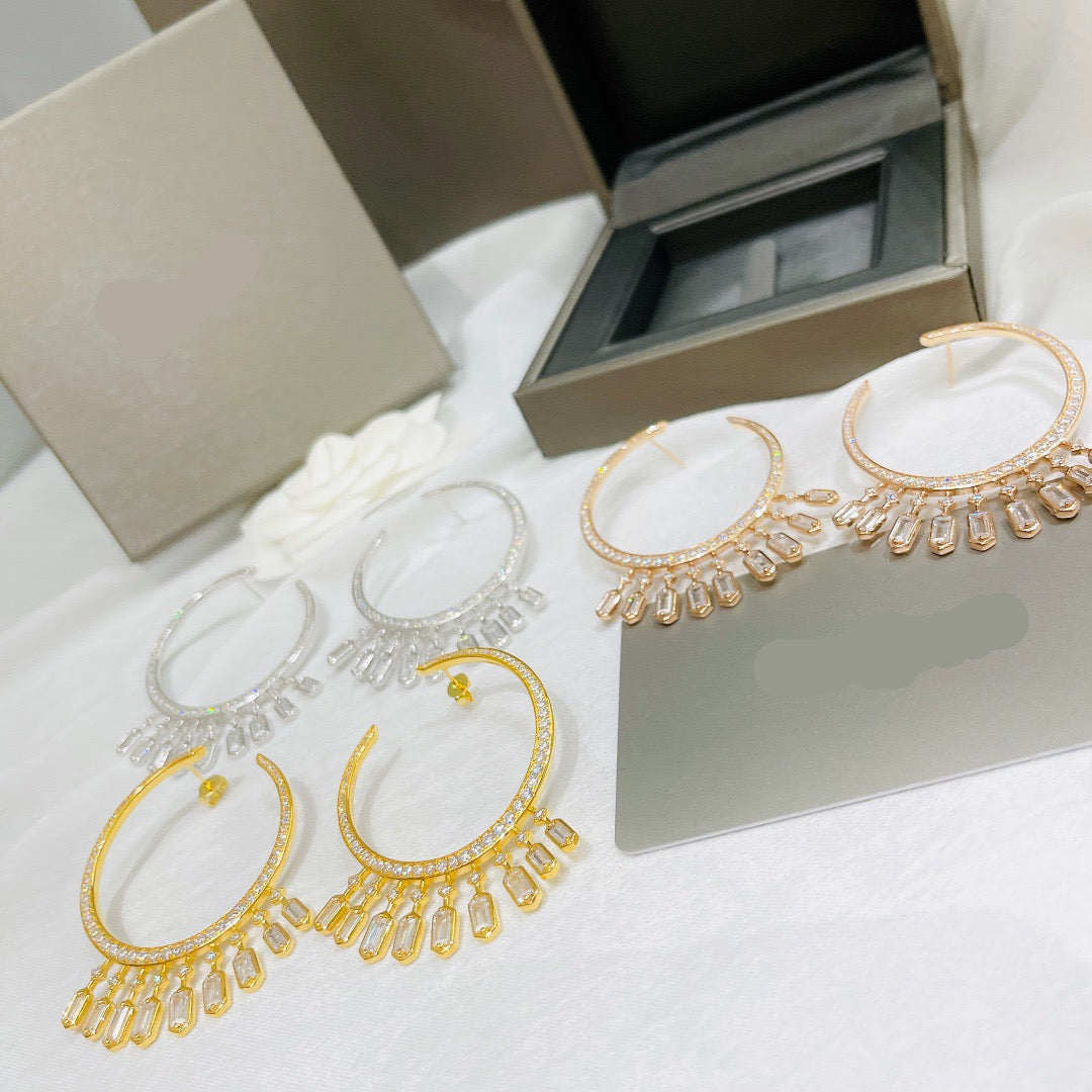 [Veyra Jewelry] Kate Moss Tassel Hoop Earrings