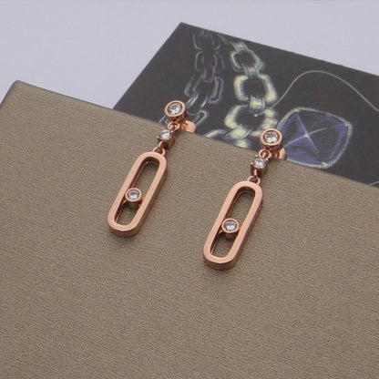 [Veyra Jewelry] Move Uno Drop Earrings, Movable Stone
