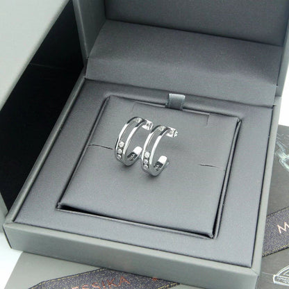 [Veyra Jewelry] Move Double Hoop Earrings, 3 Movable Stones
