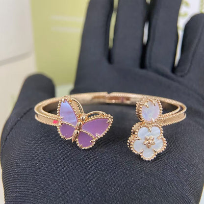 ¡®Veyra Jewelry¡¯Lucky Alhambra Butterfly & Clover Open Bangle,