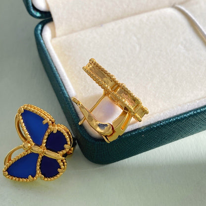 ¡®Veyra Jewelry¡¯ Sweet Alhambra Butterfly Earstuds, Blue Chalcedony