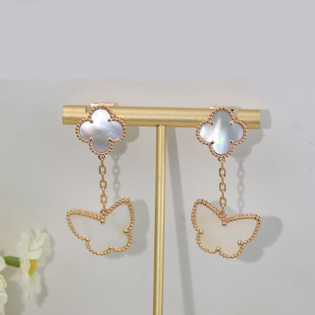 ¡®Veyra Jewelry¡¯CLOVER MEDIUM 1 MOTIFS CARNELIAN  DIAMOND earrings