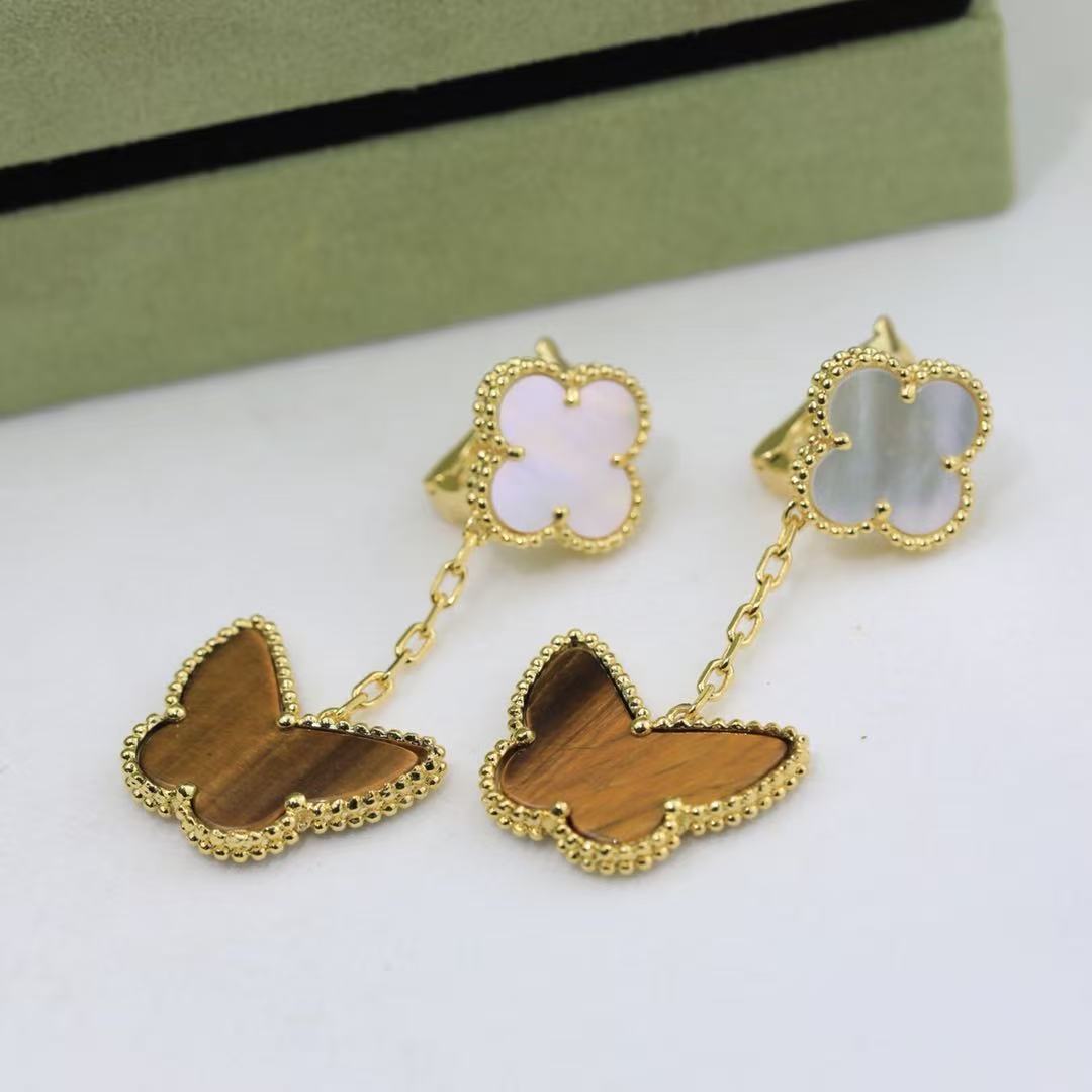 ¡®Veyra Jewelry¡¯CLOVER MEDIUM 1 MOTIFS CARNELIAN  DIAMOND earrings
