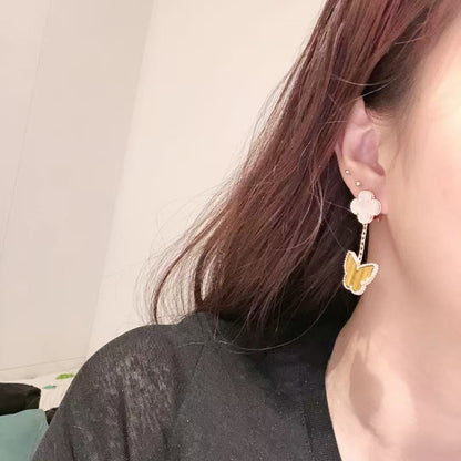 ¡®Veyra Jewelry¡¯CLOVER MEDIUM 1 MOTIFS CARNELIAN  DIAMOND earrings