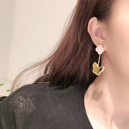 ¡®Veyra Jewelry¡¯CLOVER MEDIUM 1 MOTIFS CARNELIAN  DIAMOND earrings