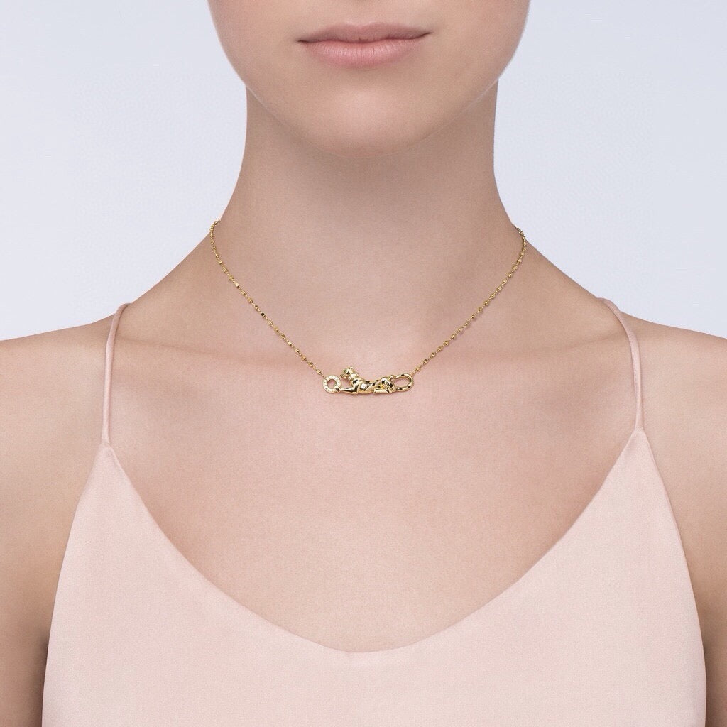 ¡®Veyra Jewelry¡¯Reclining Panther Necklace