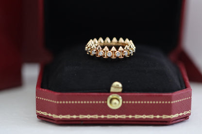 ¡®Veyra Jewelry¡¯Double‑Row Spike Full‑Diamond Band Ring