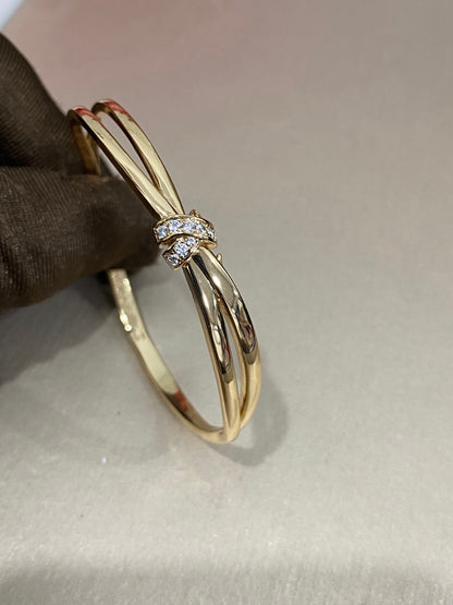 ¡®Veyra Jewelry¡¯Liens Séduction Bracelet | Diamond Twisted Knot Bangle