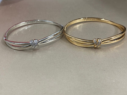 ¡®Veyra Jewelry¡¯Liens Séduction Bracelet | Diamond Twisted Knot Bangle