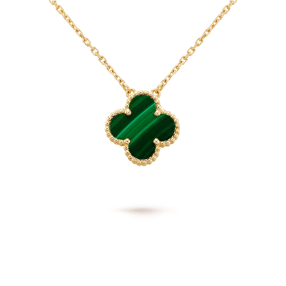 ¡®Veyra Jewelry¡¯CLOVER 15MM MALACHITE SINGLE FLOWER  NECKLACE