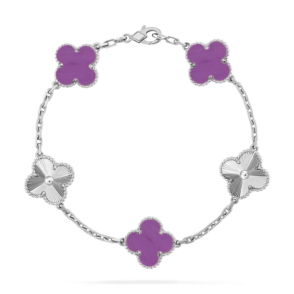 [Veyra Jewelry]New  CLOVER 5 MOTIF VIOLET BRACELET COLLECTION
