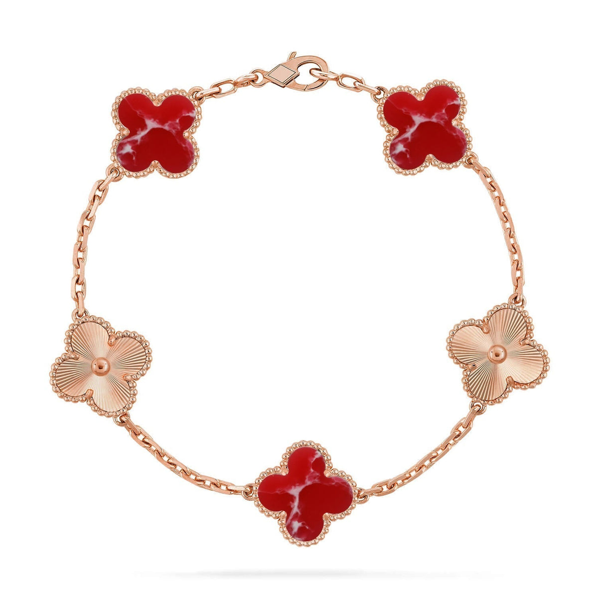 [Veyra Jewelry]New CLOVER 5 MOTIF RED PATTERN BRACELET COLLECTION
