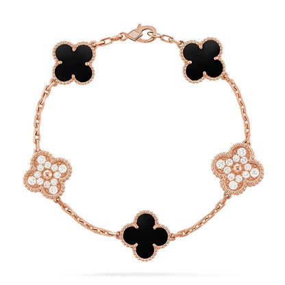 [Veyra Jewelry]New CLOVER 5 MOTIF ONYXS BRACELET COLLECTION
