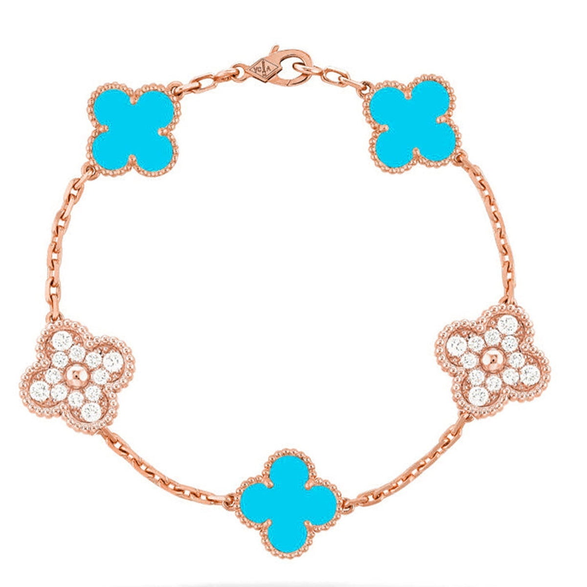 [Veyra Jewelry]New  CLOVER 5 MOTIF TURQUOISE BRACELET COLLECTION