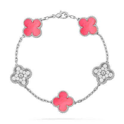 [Veyra Jewelry]New  CLOVER 5 MOTIFS  PINK MOP BRACELET COLLECTION