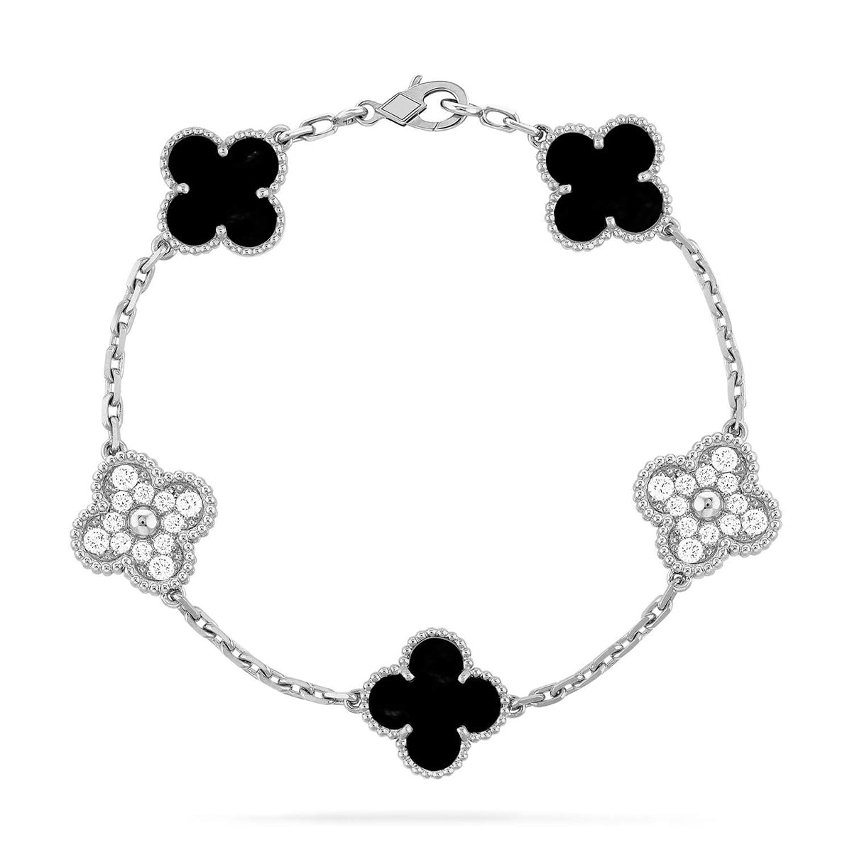 [Veyra Jewelry]New CLOVER 5 MOTIF ONYXS BRACELET COLLECTION