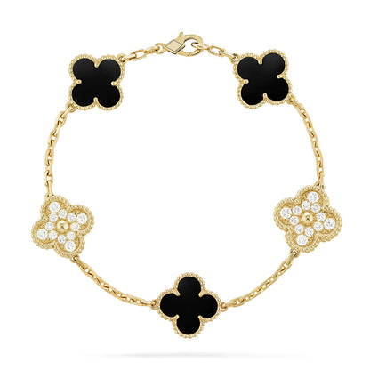 [Veyra Jewelry]New CLOVER 5 MOTIF ONYXS BRACELET COLLECTION