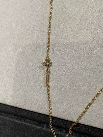 [Veyra Jewelry]T House Diamond-Studded Knot Necklace