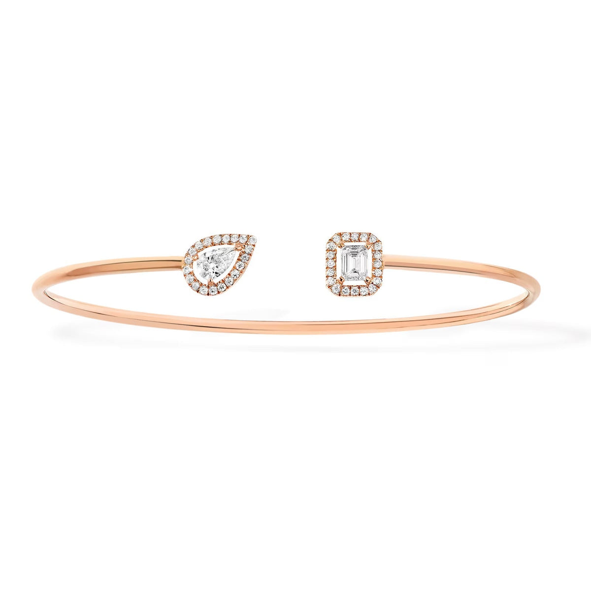 [Veyra Jewelry]JONC FLEX MY TWIN TOI & MOI SILVER DIAMOND BRACELET