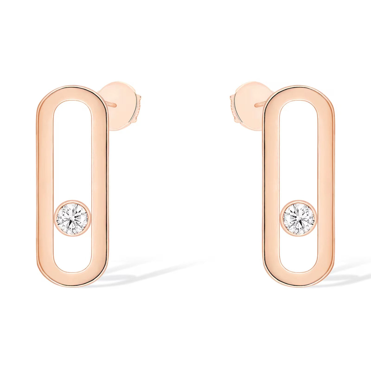[Veyra Jewelry]MOVE UNO SMALL 1 DIAMOND EARRINGS
