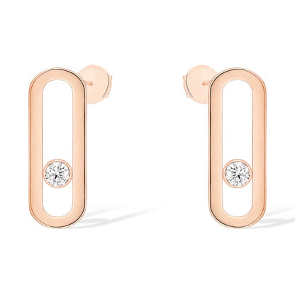 [Veyra Jewelry]MOVE UNO SMALL 1 DIAMOND EARRINGS