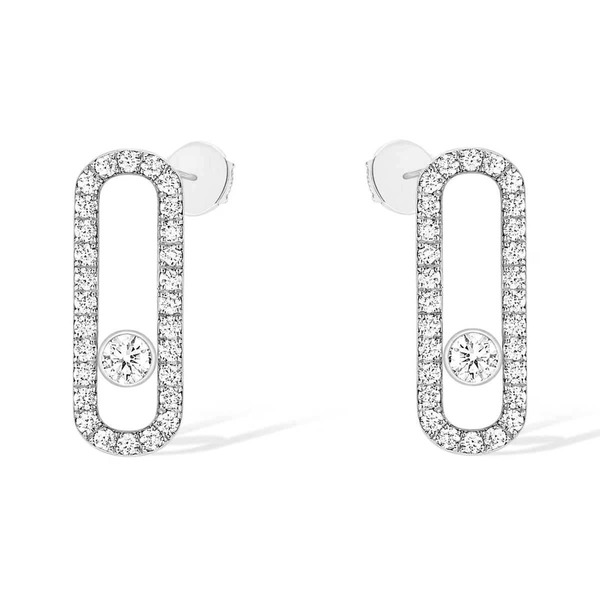 [Veyra Jewelry]MOVE UNO STUD DIAMOND PAVED EARRINGS
