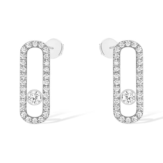 [Veyra Jewelry]MOVE UNO STUD DIAMOND PAVED EARRINGS