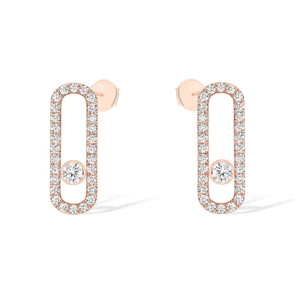 [Veyra Jewelry]MOVE UNO STUD DIAMOND PAVED EARRINGS