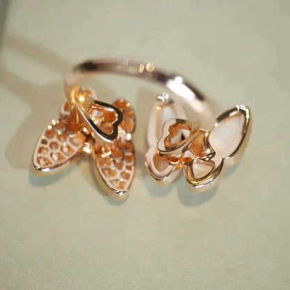 ¡®Veyra Jewelry¡¯TWIN BUTTERFLY DIAMOND MOP RING
