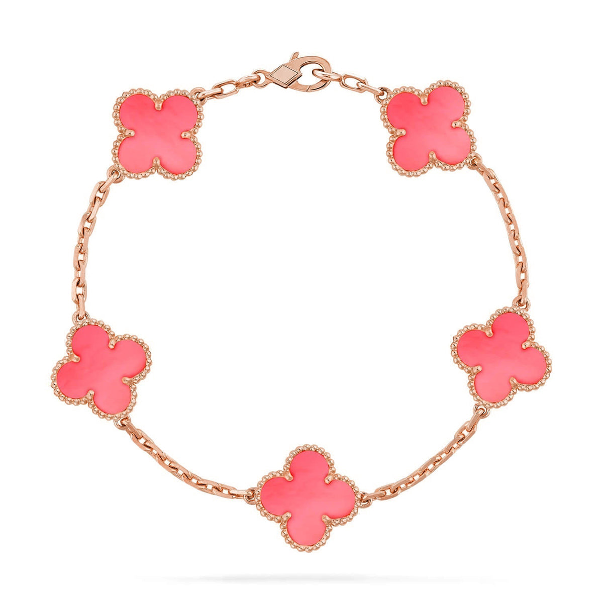 [Veyra Jewelry]New  CLOVER 5 MOTIFS  PINK MOP BRACELET COLLECTION