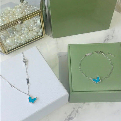 ¡®Veyra Jewelry¡¯BUTTERFLY TURQUOISE BUTTERFLY BRACELET SILVER