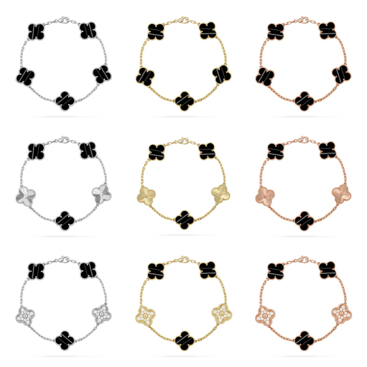 [Veyra Jewelry]New  CLOVER 5 MOTIF PULSAR STONE BRACELET COLLECTION