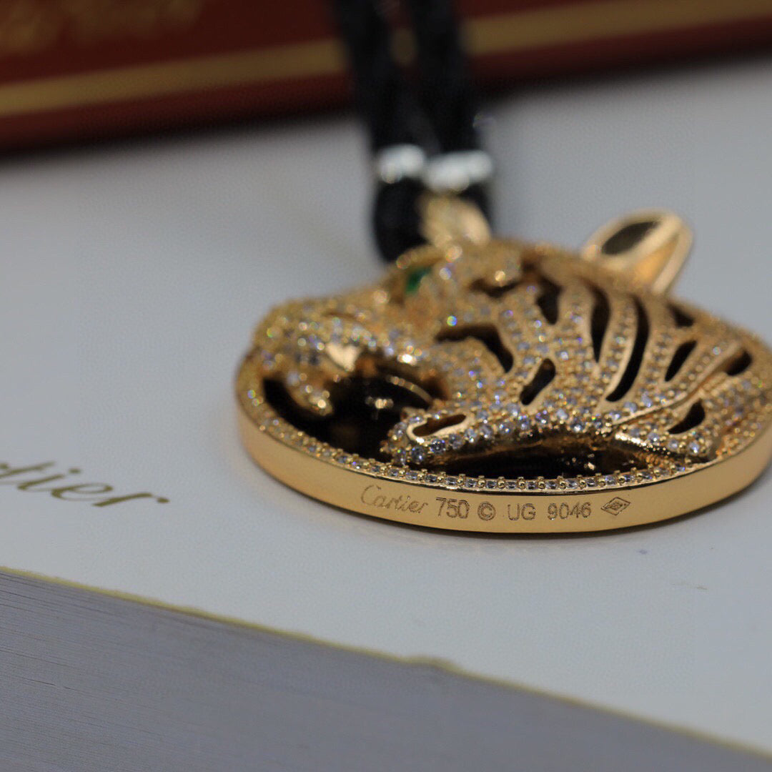 ¡®Veyra Jewelry¡ Openwork Tiger Cord Pendant Necklace