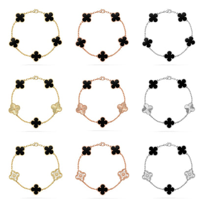[Veyra Jewelry]New CLOVER 5 MOTIF ONYXS BRACELET COLLECTION